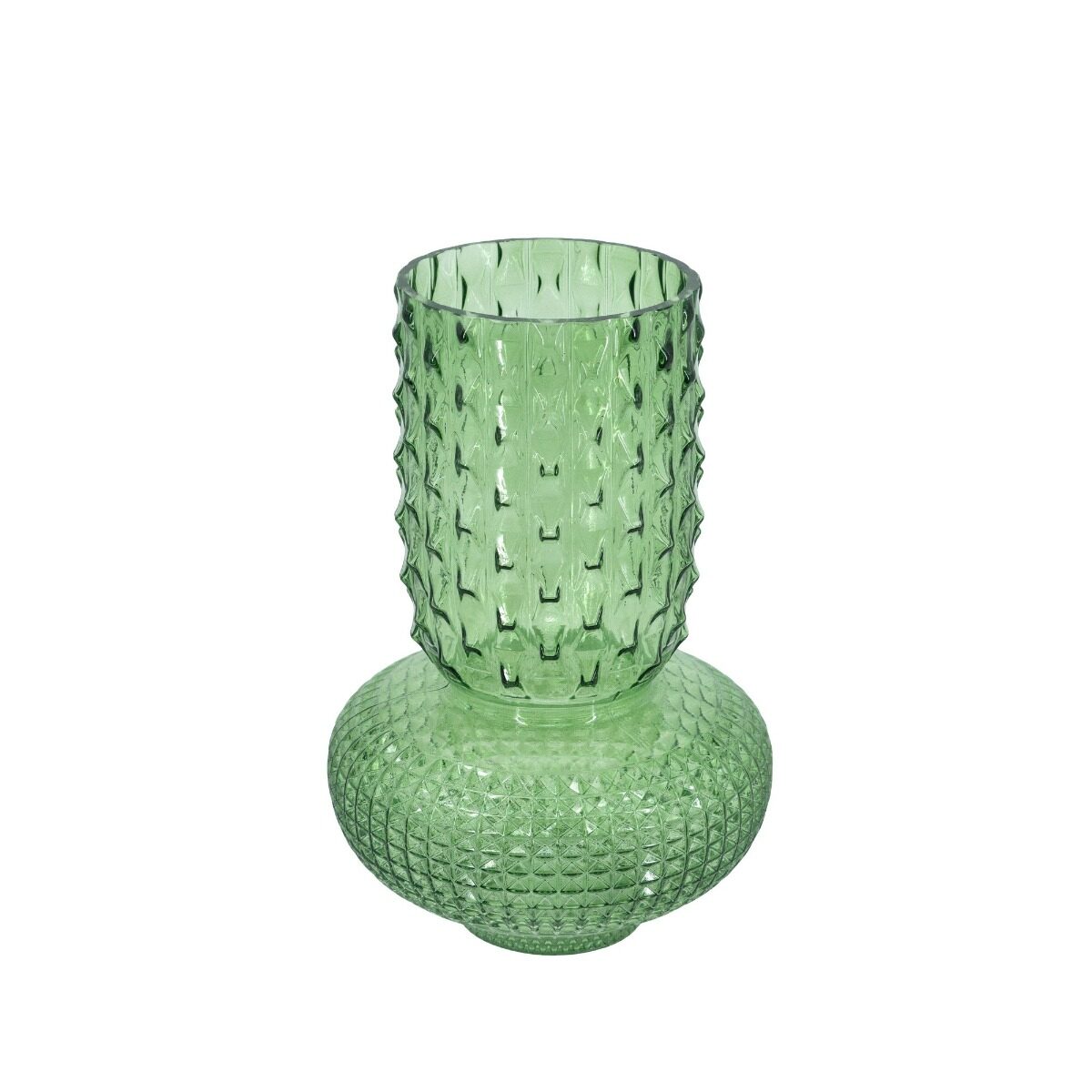 Artekko Artekko Glassy Πράσινο Γυάλινο Βάζο (21.5x21.5x32.6)cm B8672-GREE