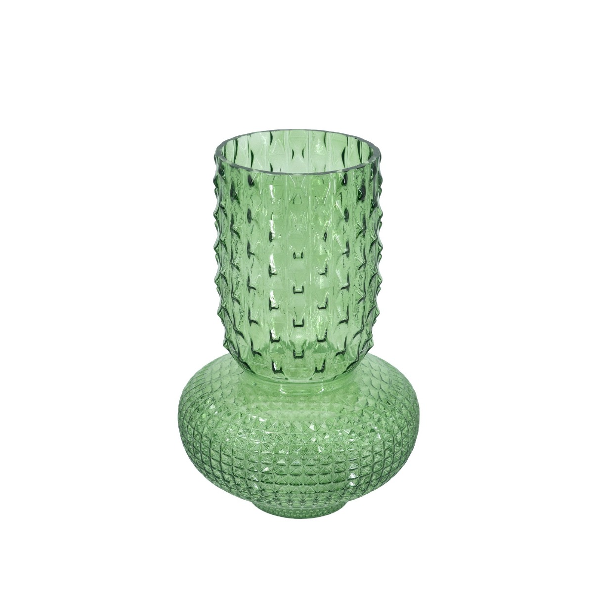Artekko Artekko Glassy Πράσινο Γυάλινο Βάζο (21.5x21.5x32.6)cm B8672-GREE