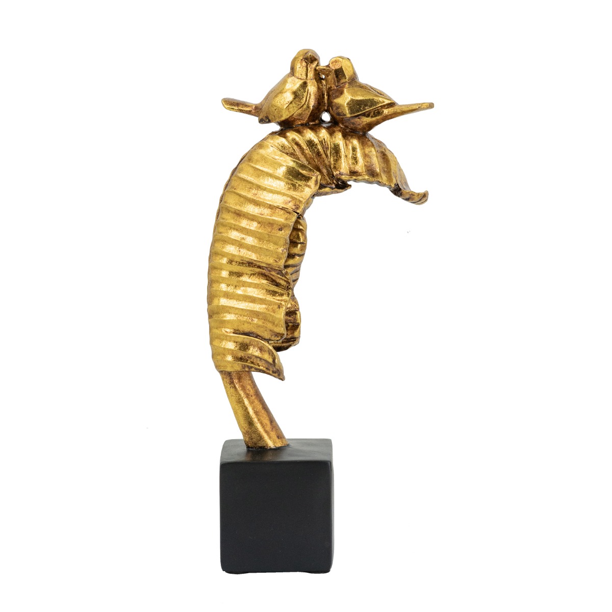 Artekko Artekko Animal Χρυσό Επιτραπέζιο Διακοσμητικό Ρητίνης με Πουλιά (14x7x30.5)cm B8962