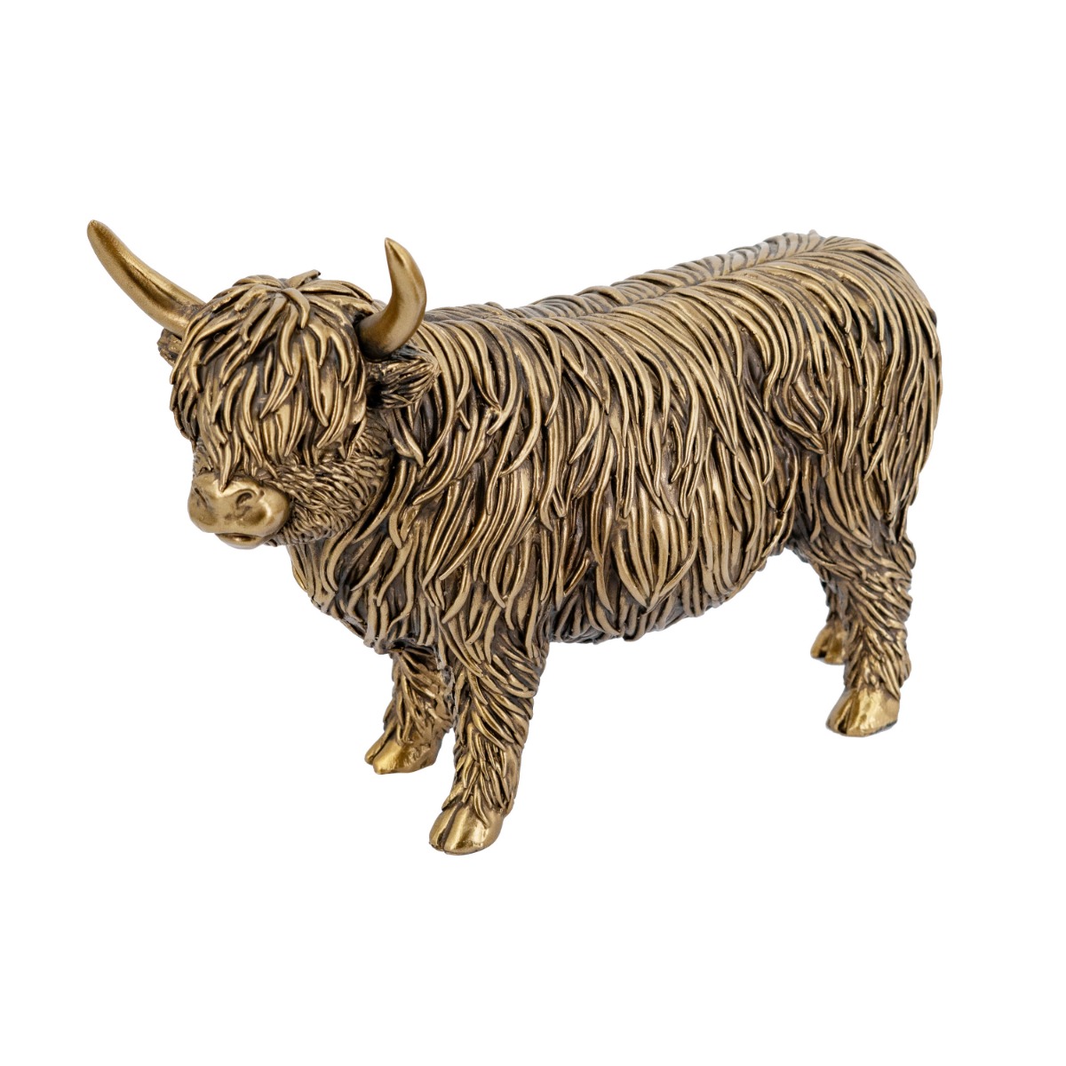 Artekko Artekko Animal Μπρονζέ Επιτραπέζια Διακοσμητική Αγελάδα από Ρητίνη (25x9x18)cm B9038