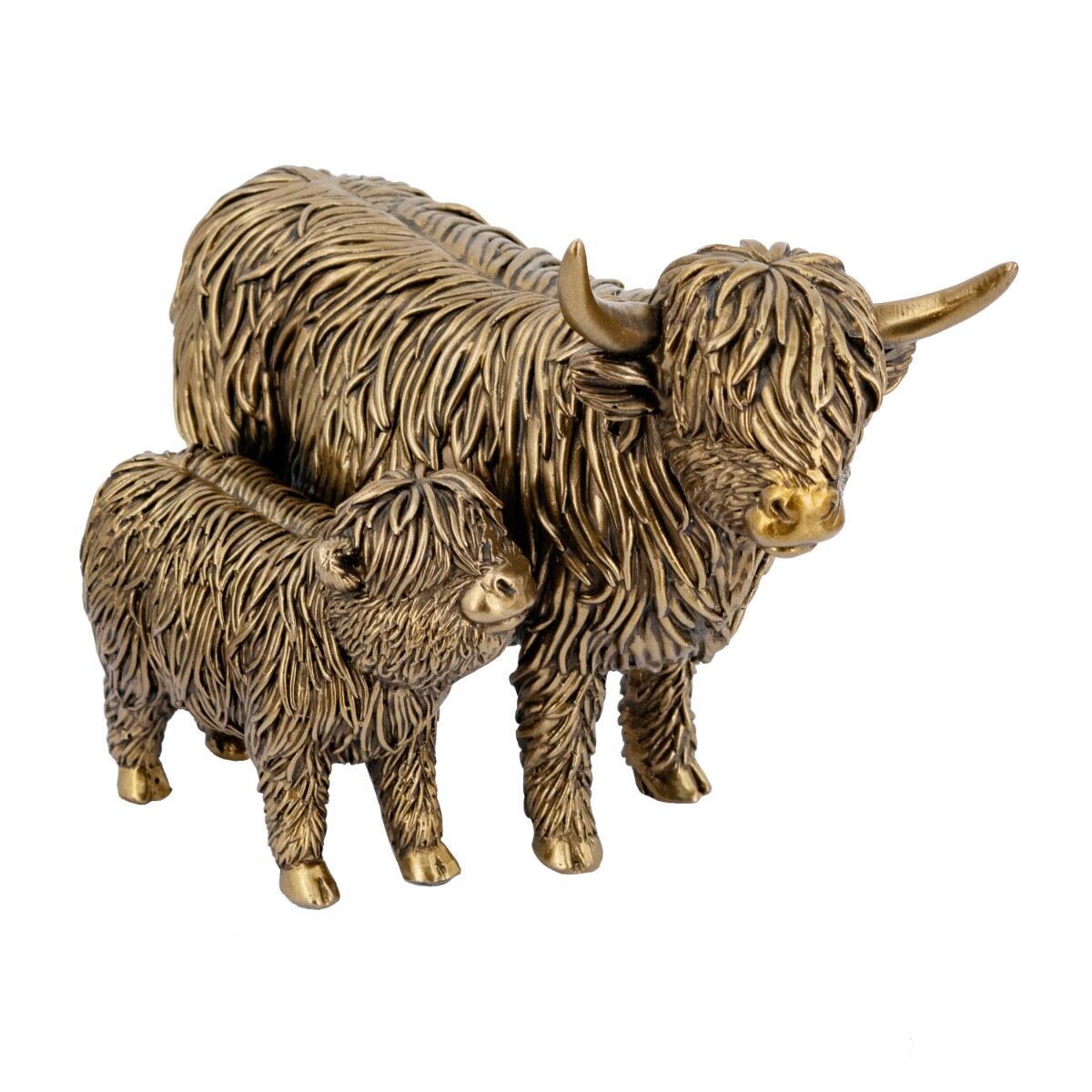 Artekko Artekko Animal Μπρονζέ Επιτραπέζιες Διακοσμητικές Αγελάδες από Ρητίνη (19x10.8x13.8)cm B9039