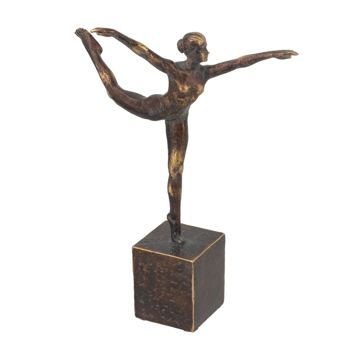 Artekko Artekko Figurine Μπρονζέ Διακοσμητικό Ρητίνης με Γυναικεία Φιγούρα (21x8x28)cm B9295