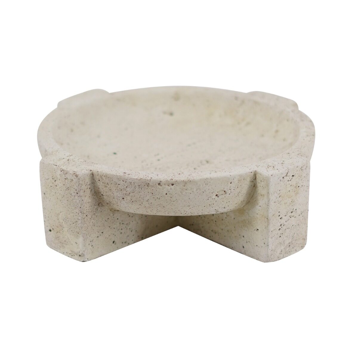 Artekko Artekko Cement Μπεζ Διακοσμητικό Τσιμεντένιο Μπολ (25.5x25.5x7.7)cm C0020
