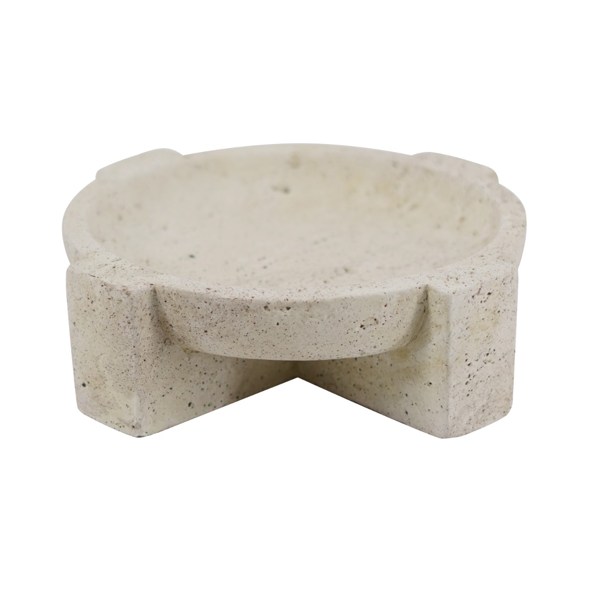 Artekko Artekko Cement Μπεζ Διακοσμητικό Τσιμεντένιο Μπολ (25.5x25.5x7.7)cm C0020