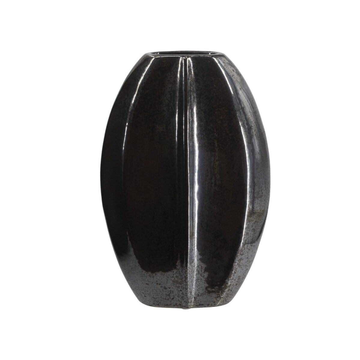 Artekko Artekko Glazed Μαύρο Κεραμικό Βάζο (27x10x41.5)cm C0033
