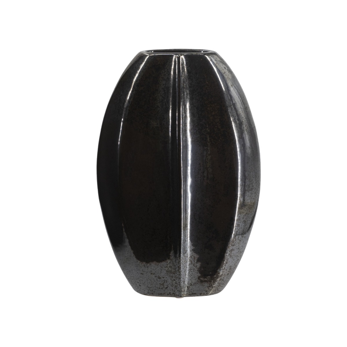 Artekko Artekko Glazed Μαύρο Κεραμικό Βάζο (27x10x41.5)cm C0033