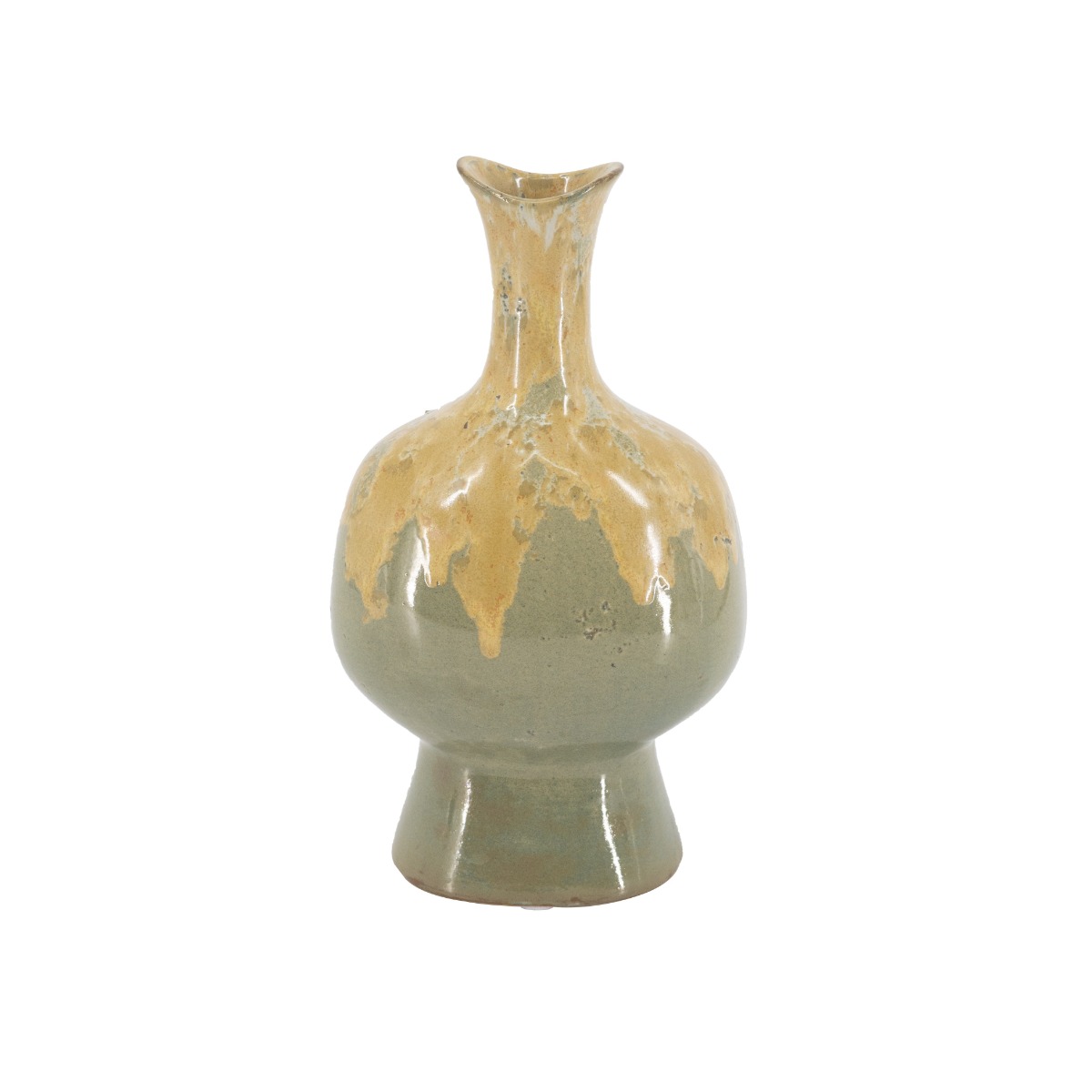 Artekko Artekko Glazed Πράσινο Κεραμικό Διακοσμητικό Βάζο (14x11.5x27.5)cm C0044