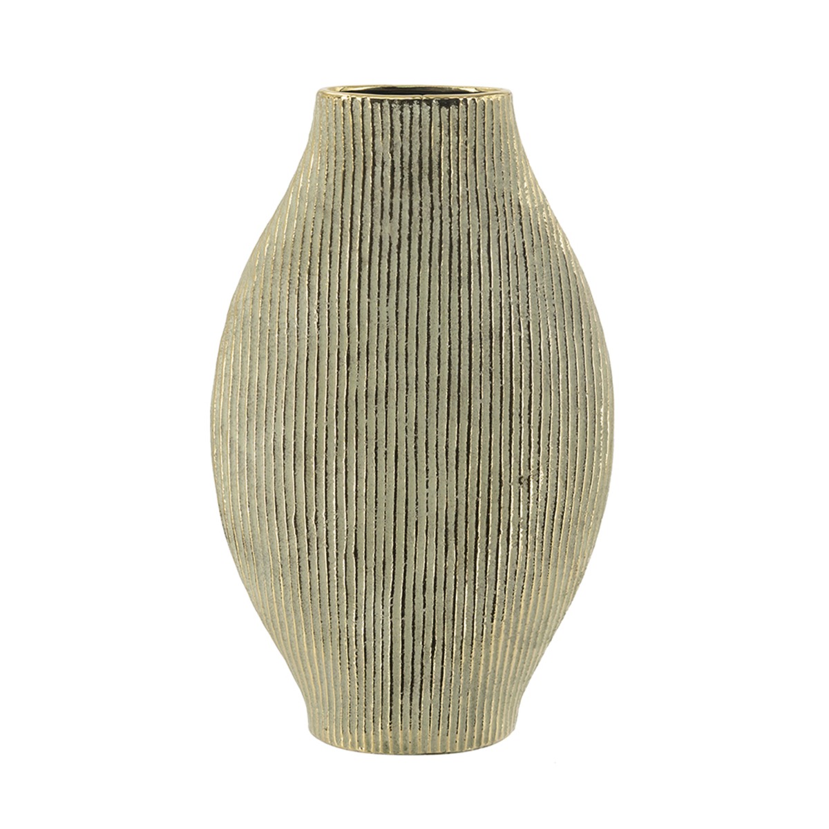 Artekko Artekko Candia Χρυσό Κεραμικό Βάζο (28x9.5x44.5)cm C0051