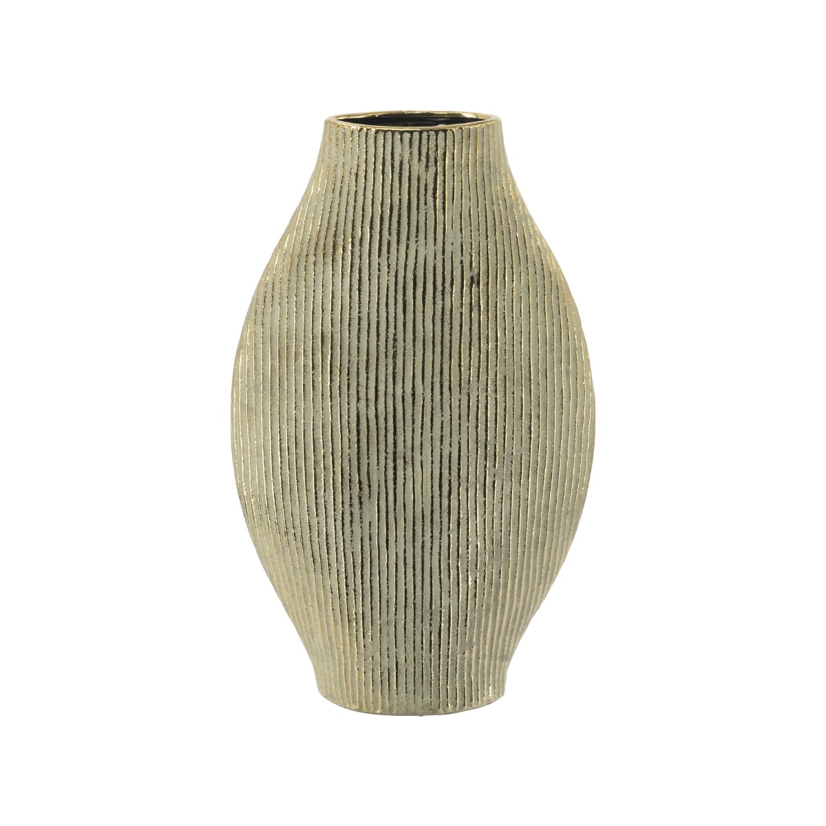 Artekko Artekko Candia Χρυσό Κεραμικό Βάζο (20x8.5x33)cm C0052