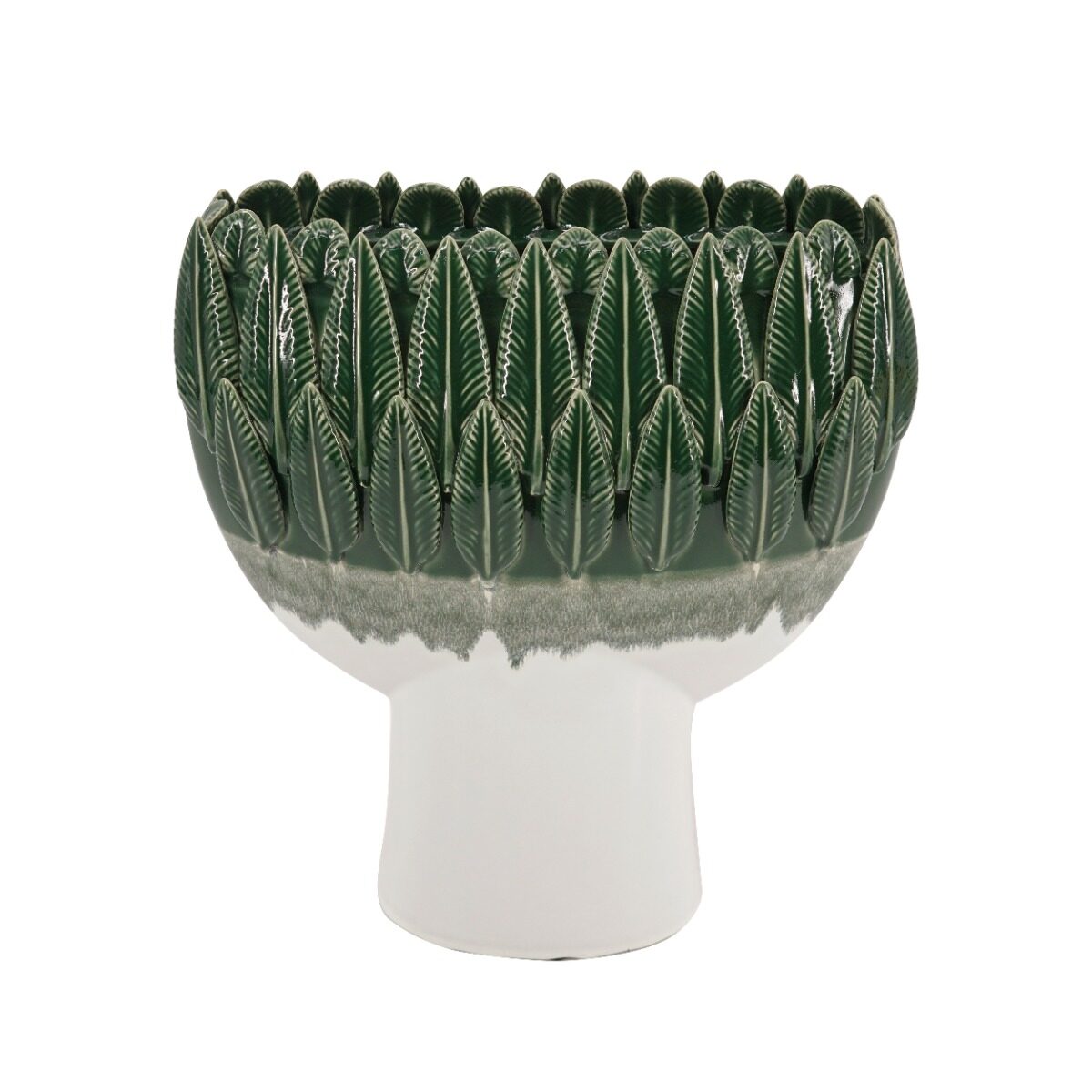 Artekko Artekko Glazed Πράσινο Κεραμικό Βάζο (33x12.7x25.4)cm C0080