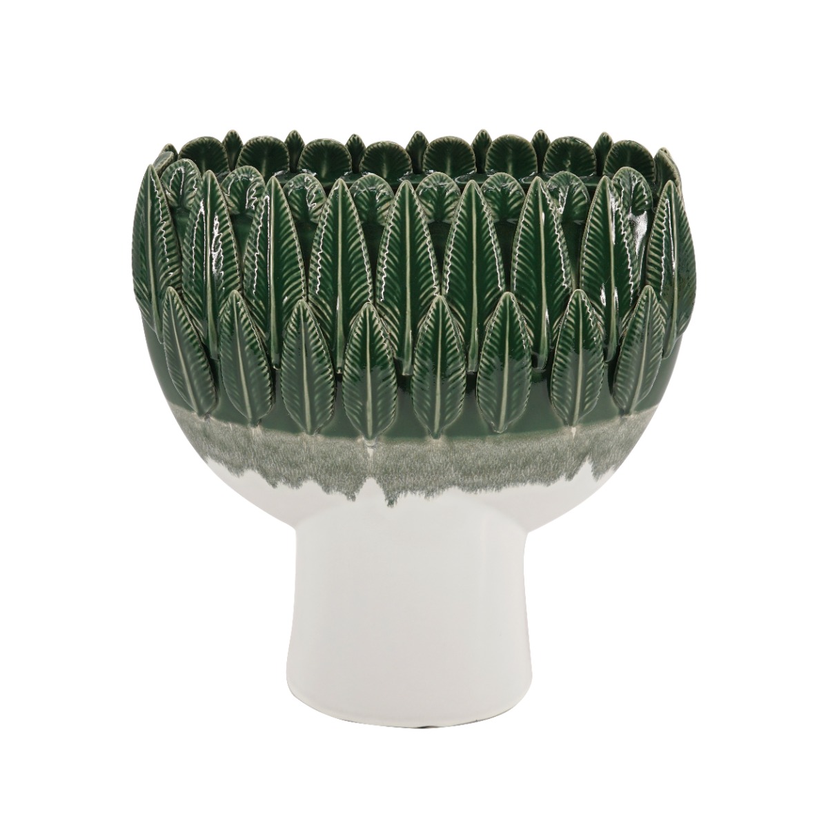 Artekko Artekko Glazed Πράσινο Κεραμικό Βάζο (33x12.7x25.4)cm C0080