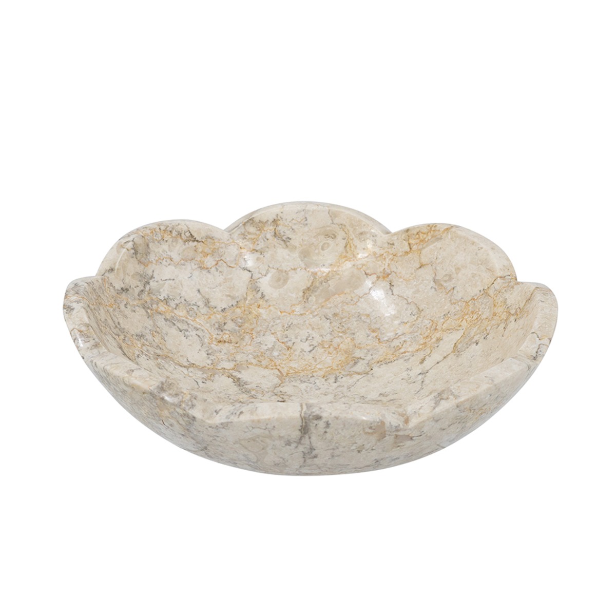 Artekko Artekko Marble Μπεζ Μαρμάρινο Μπολ (25x25x7.5)cm C5459