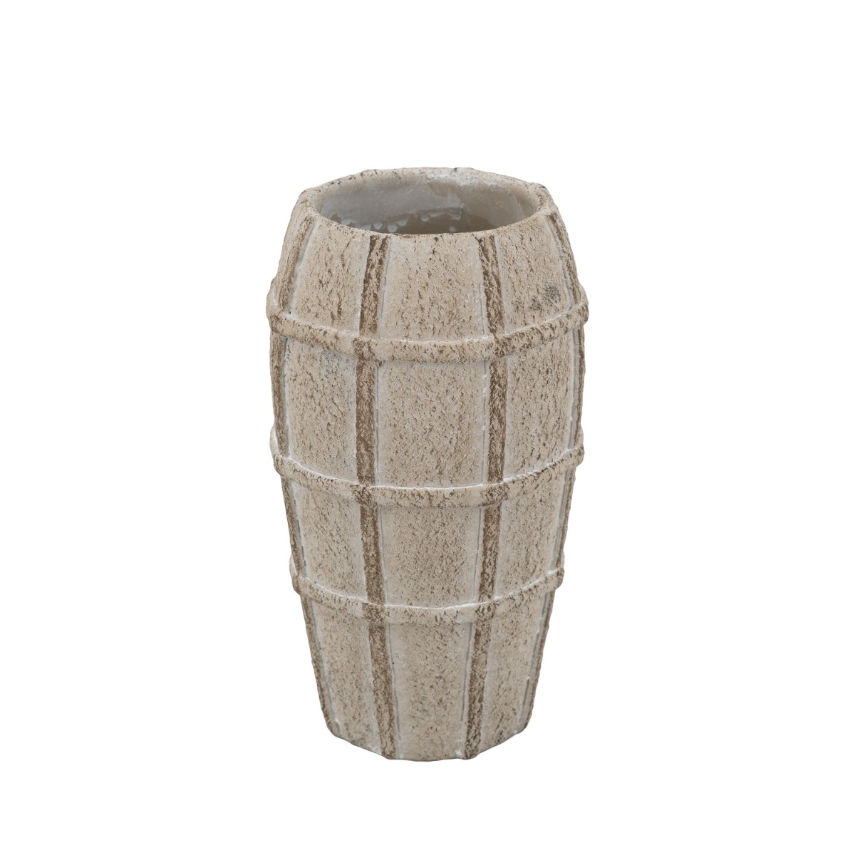 Artekko Artekko Cement Μπεζ Τσιμεντένιο Βάζο (13x13x23.5)cm C8378
