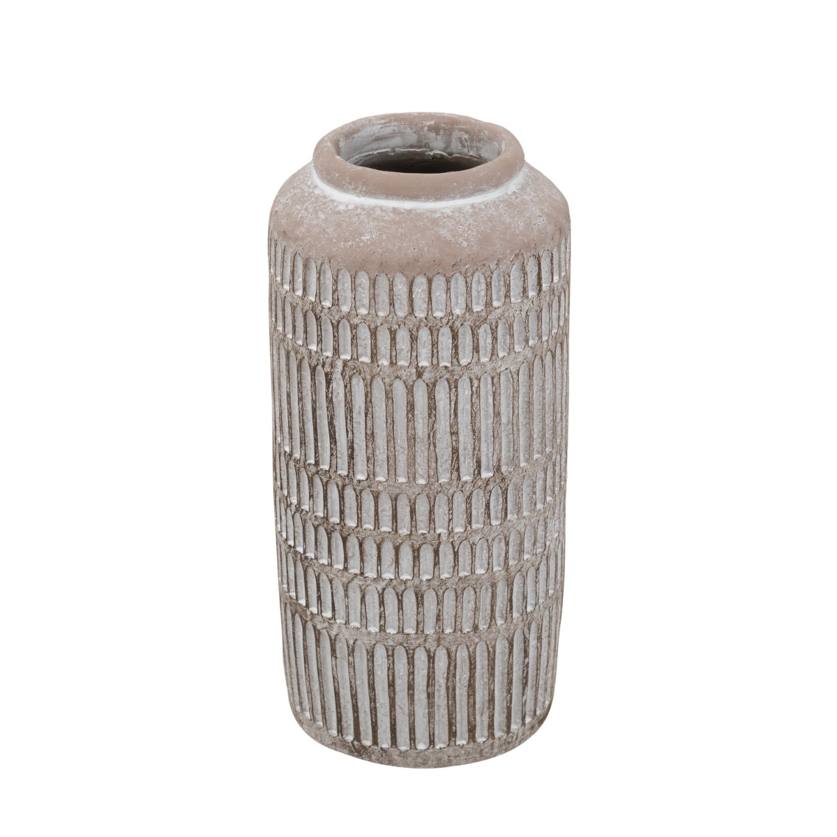 Artekko Artekko Cement Μπεζ Τσιμεντένιο Βάζο (14x14x30)cm C8382
