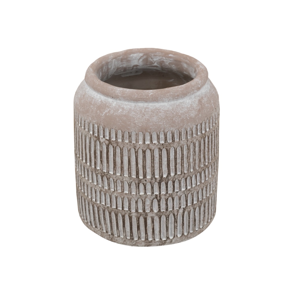 Artekko Artekko Cement Μπεζ Τσιμεντένιο Βάζο (18x18x20)cm C8383