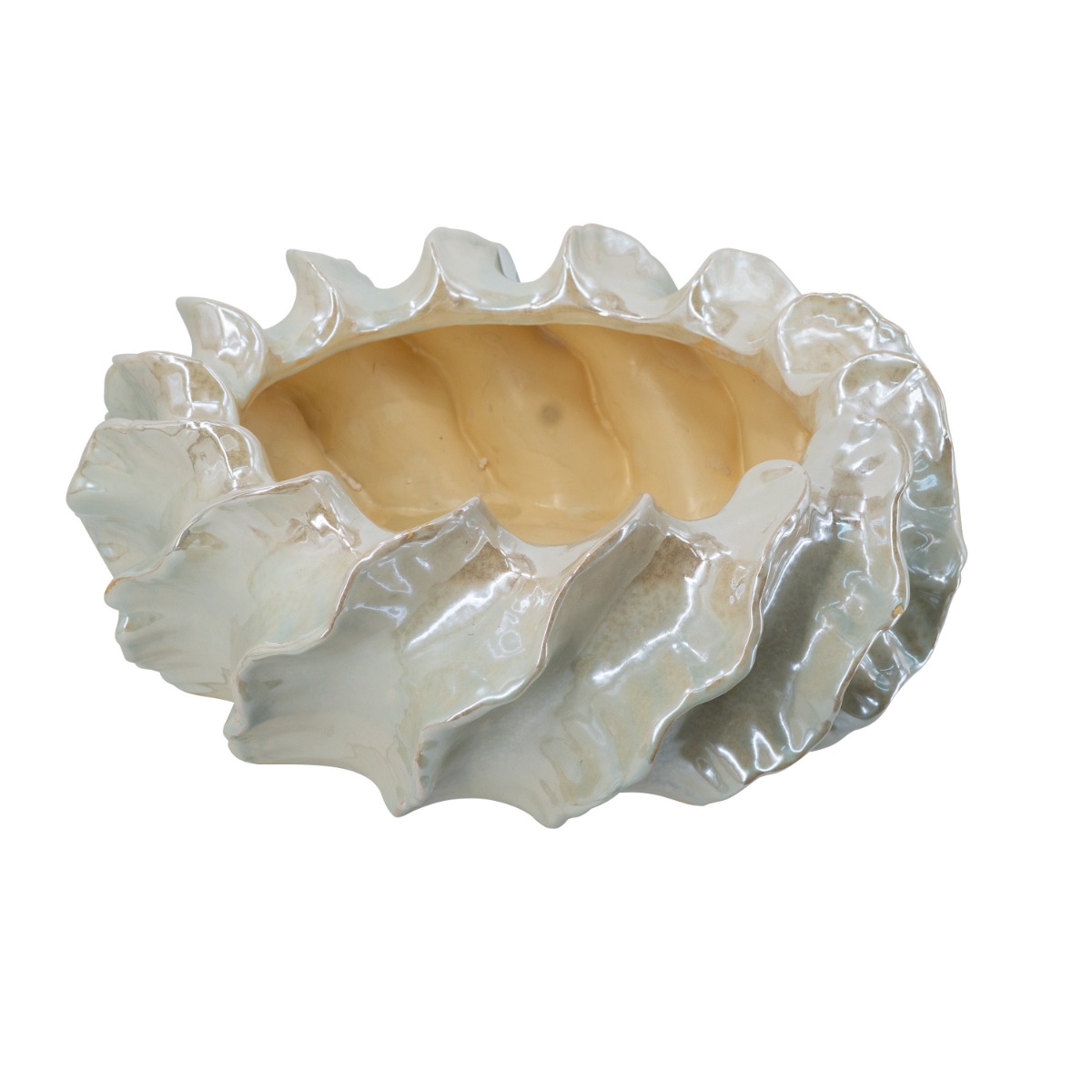 Artekko Artekko Glazed Μπεζ Κεραμικό Βάζο (40x40x15)cm C8461