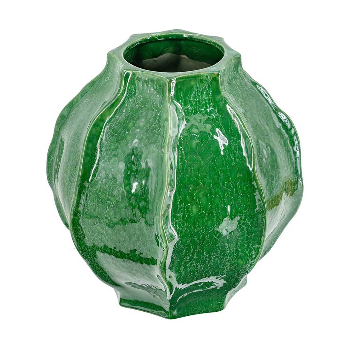 Artekko Artekko Glazed Πράσινο Κεραμικό Βάζο (29x29x30.5)cm C8462