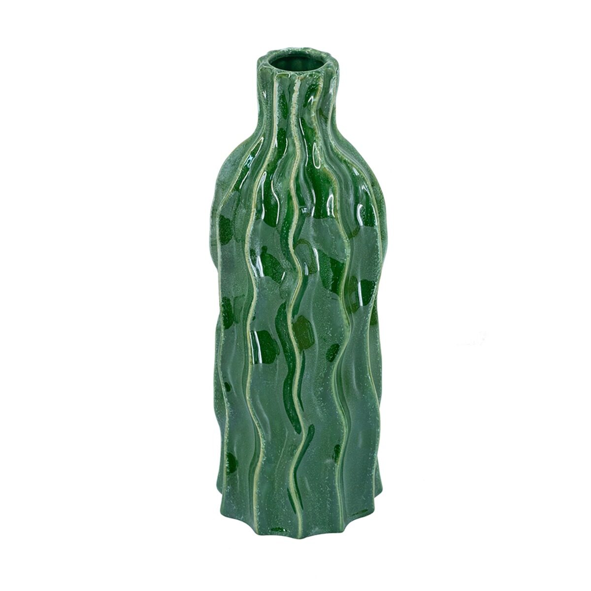 Artekko Artekko Glazed Πράσινο Κεραμικό Βάζο (12.5x12.5x36)cm C8465