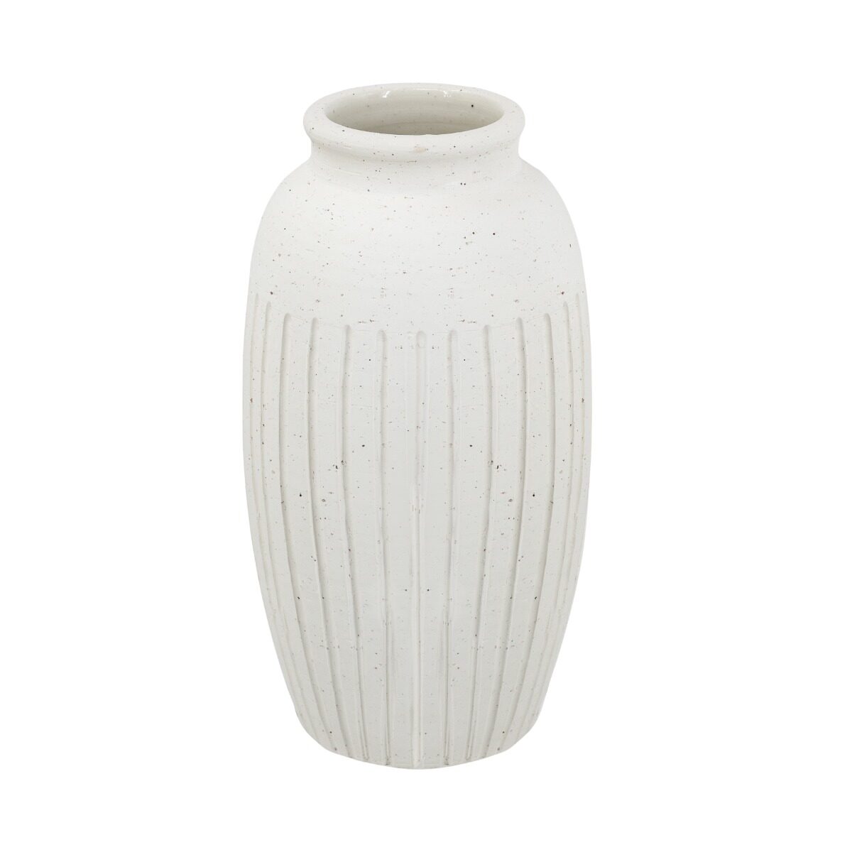 Artekko Artekko Antique Λευκό Κεραμικό Βάζο (19.5x19.5x38)cm C8509