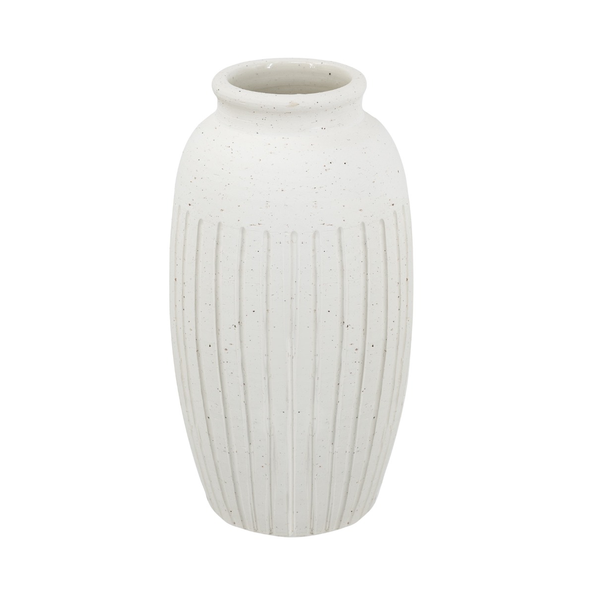 Artekko Artekko Antique Λευκό Κεραμικό Βάζο (19.5x19.5x38)cm C8509
