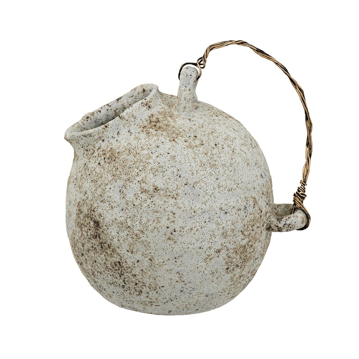 Artekko Artekko Antique Κεραμικό Βάζο σε Μπεζ Αποχρώση (25x21x26.2)cm C8514