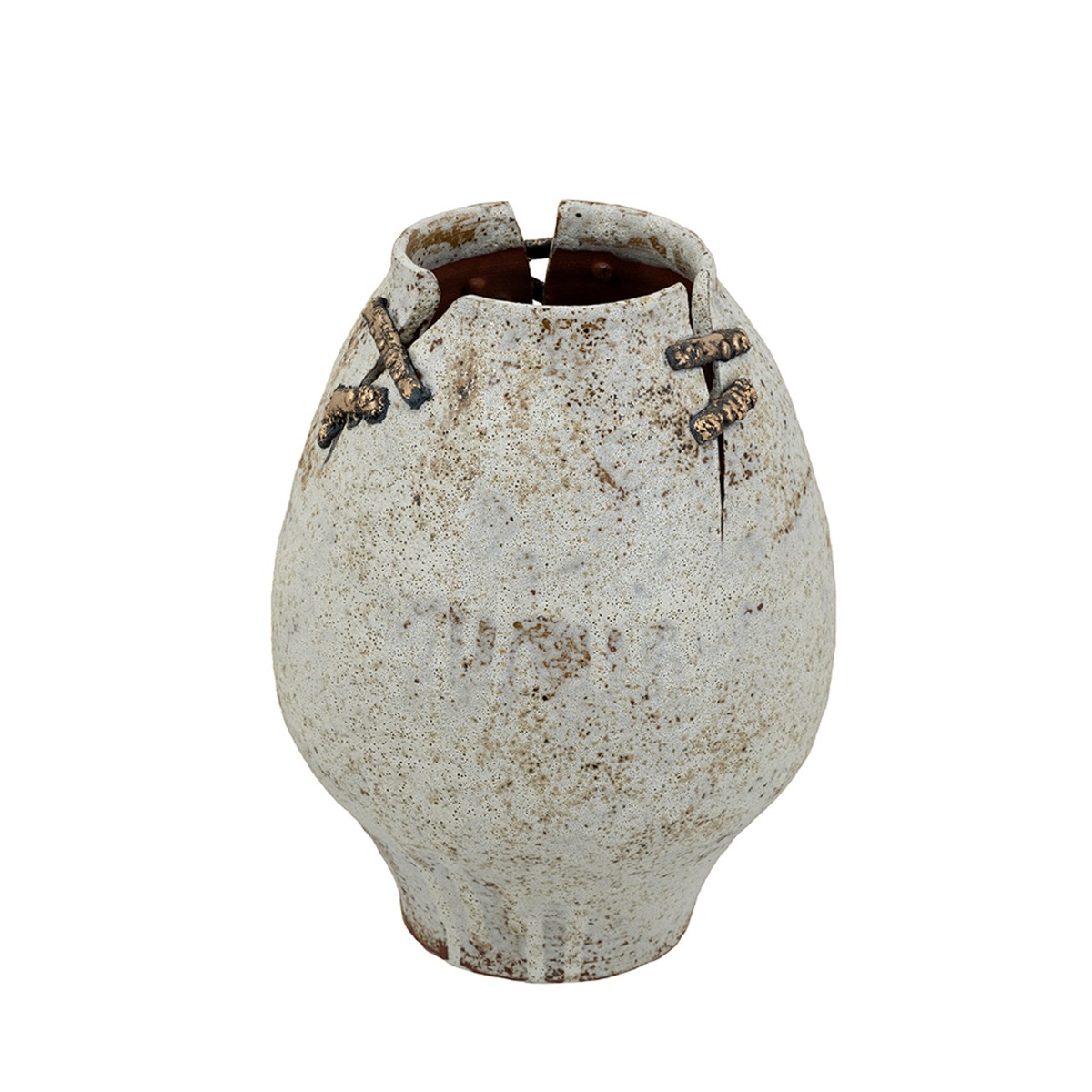 Artekko Artekko Antique Κεραμικό Βάζο σε Μπεζ Αποχρώση (19x19x24)cm C8515