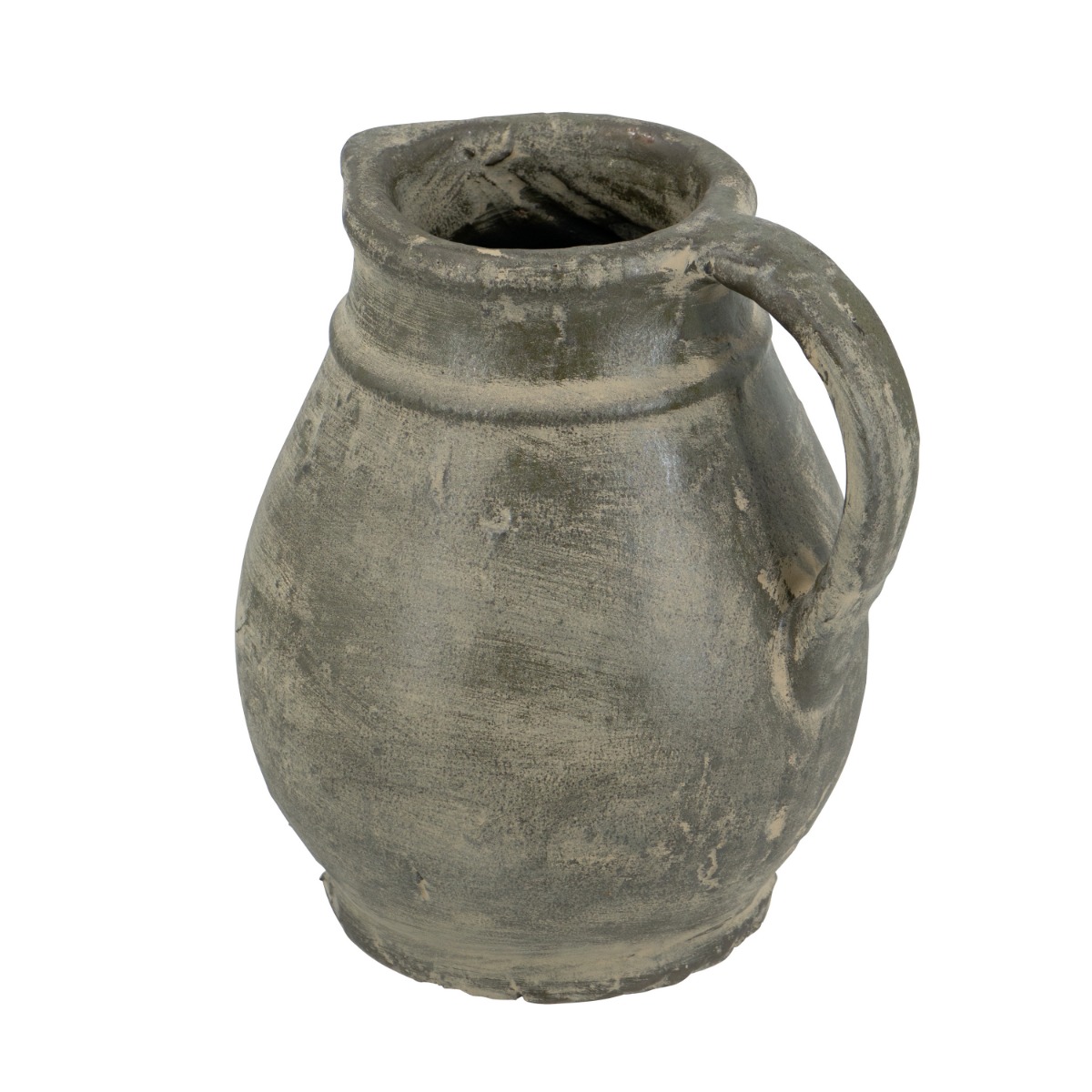 Artekko Artekko Antique Βάζο από Τερακότα σε Πράσινη με Μπεζ Αποχρώση (25x25x22.5)cm C8596