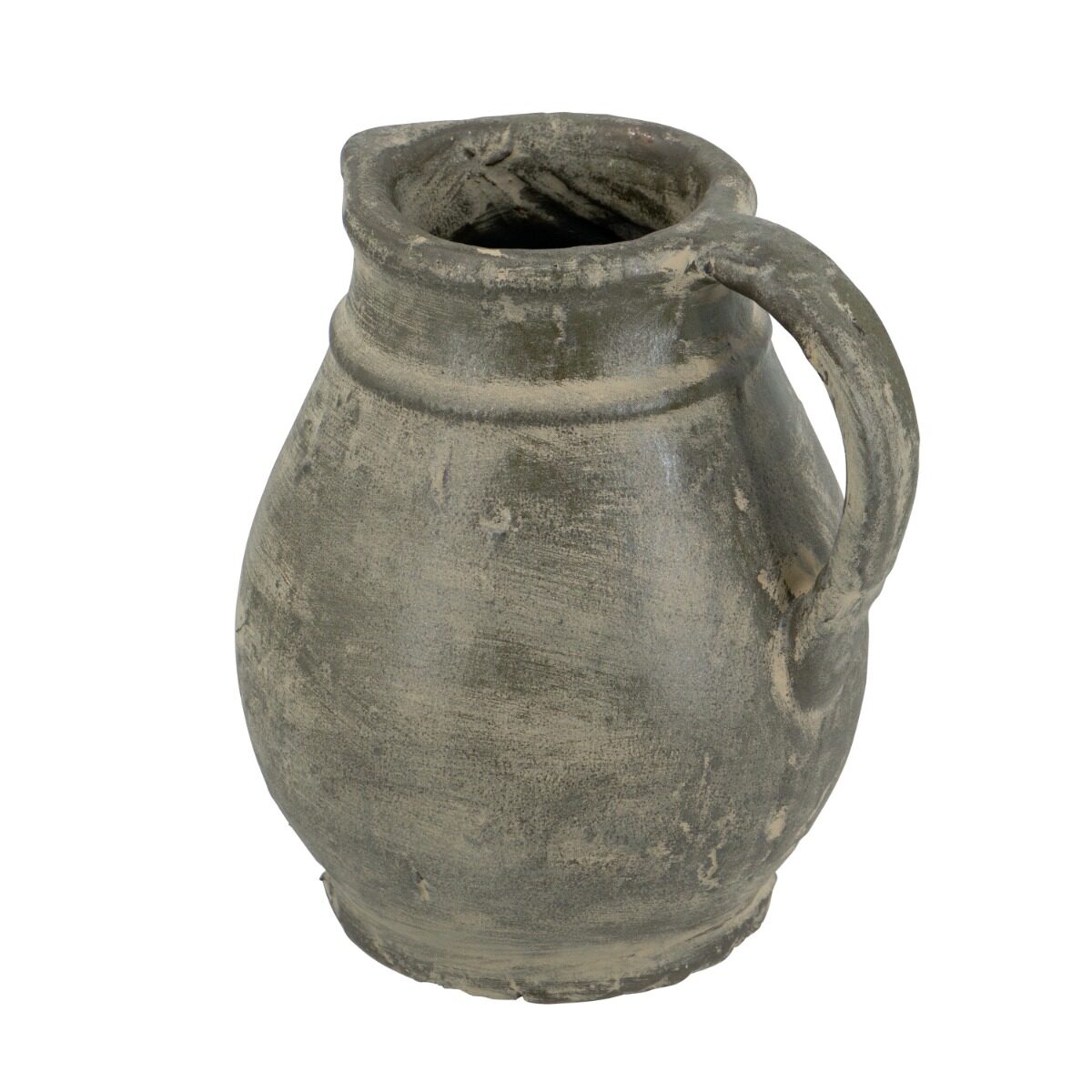Artekko Artekko Antique Βάζο από Τερακότα σε Πράσινη με Μπεζ Αποχρώση (25x25x22.5)cm C8596