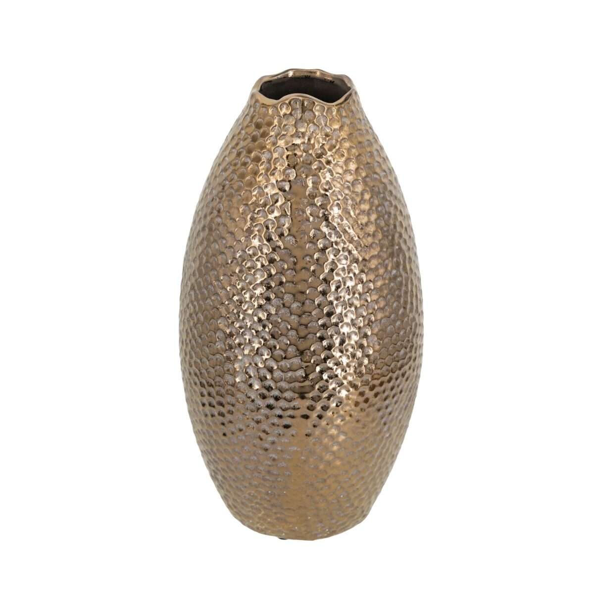 Artekko Artekko Lidded Μπρονζέ Κεραμικό Βάζο (18x18x32)cm C8983