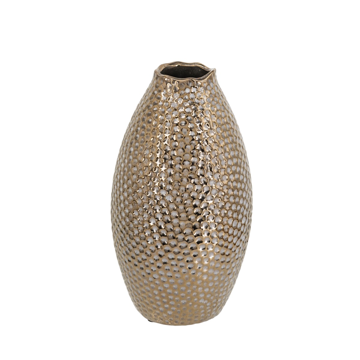Artekko Artekko Lidded Μπρονζέ Κεραμικό Βάζο (13.5x13.5x28)cm C8984