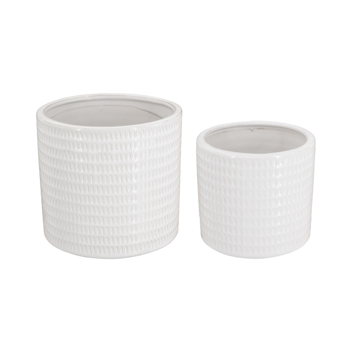 Artekko Artekko Planter Λευκά Κεραμικά Κασπώ (18x18x17)cm 2 pcs C8990