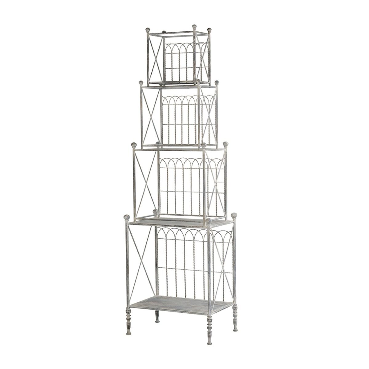 Artekko Artekko Vector Μεταλλική Ραφιέρα σε Λευκή Πατίνα (64.7x43x204.4)cm D0021