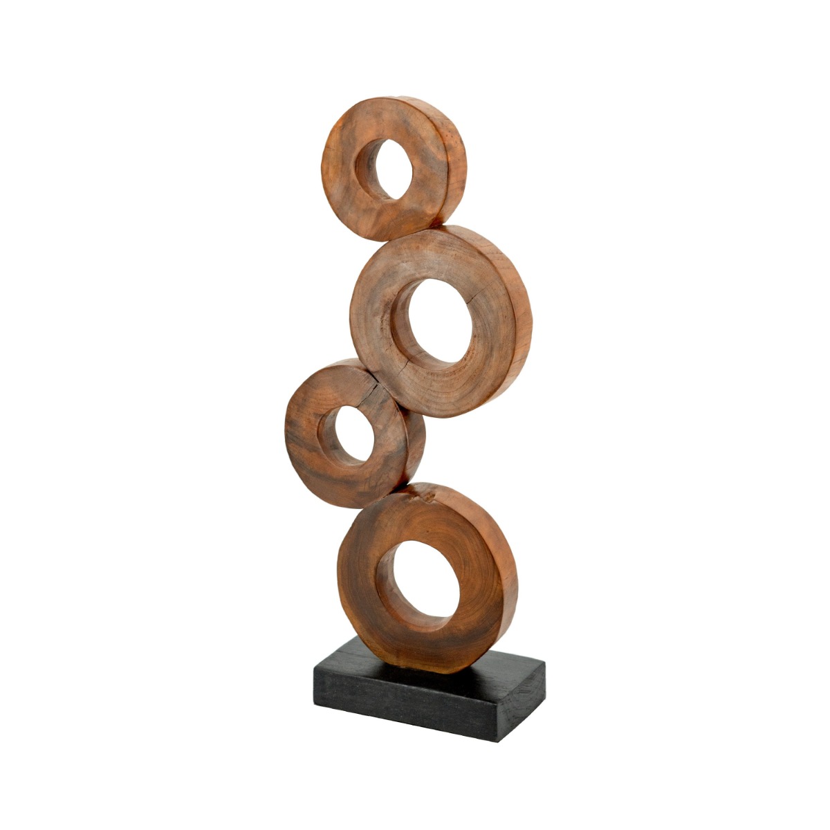 Artekko Artekko Woody Καφέ Διακοσμητικό Γλυπτό από Ξύλο Teak (20x12x60)cm D4718