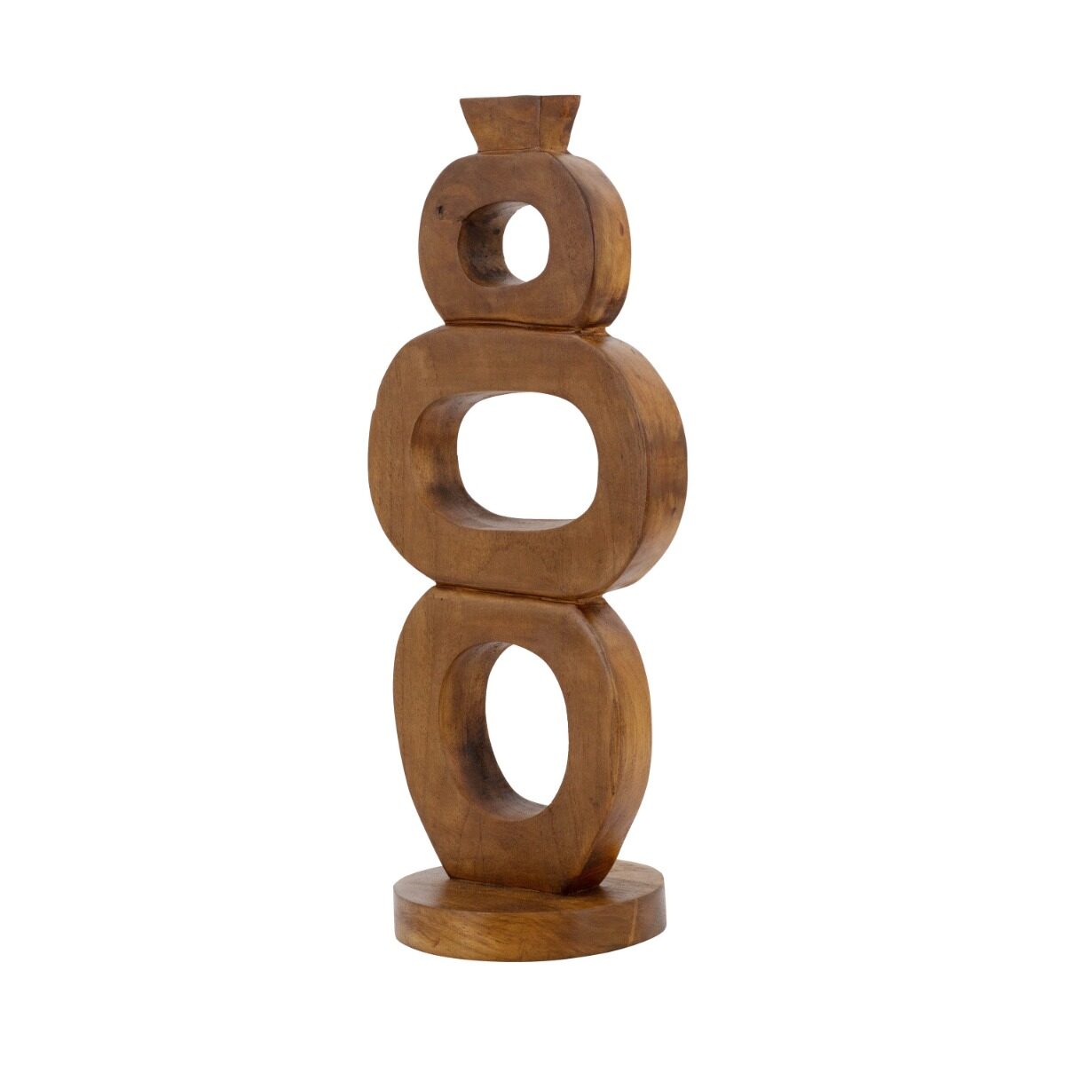 Artekko Artekko Woody Καφέ Κηροπήγιο από Ξύλο Teak (14x14x45)cm D4721