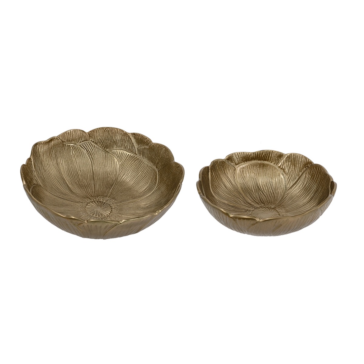 Artekko Artekko Noble Χρυσά Μεταλλικά Μπολ (29.2x29.2x8.9)cm (20.3x20.3x6.3)cm 2pcs D5562