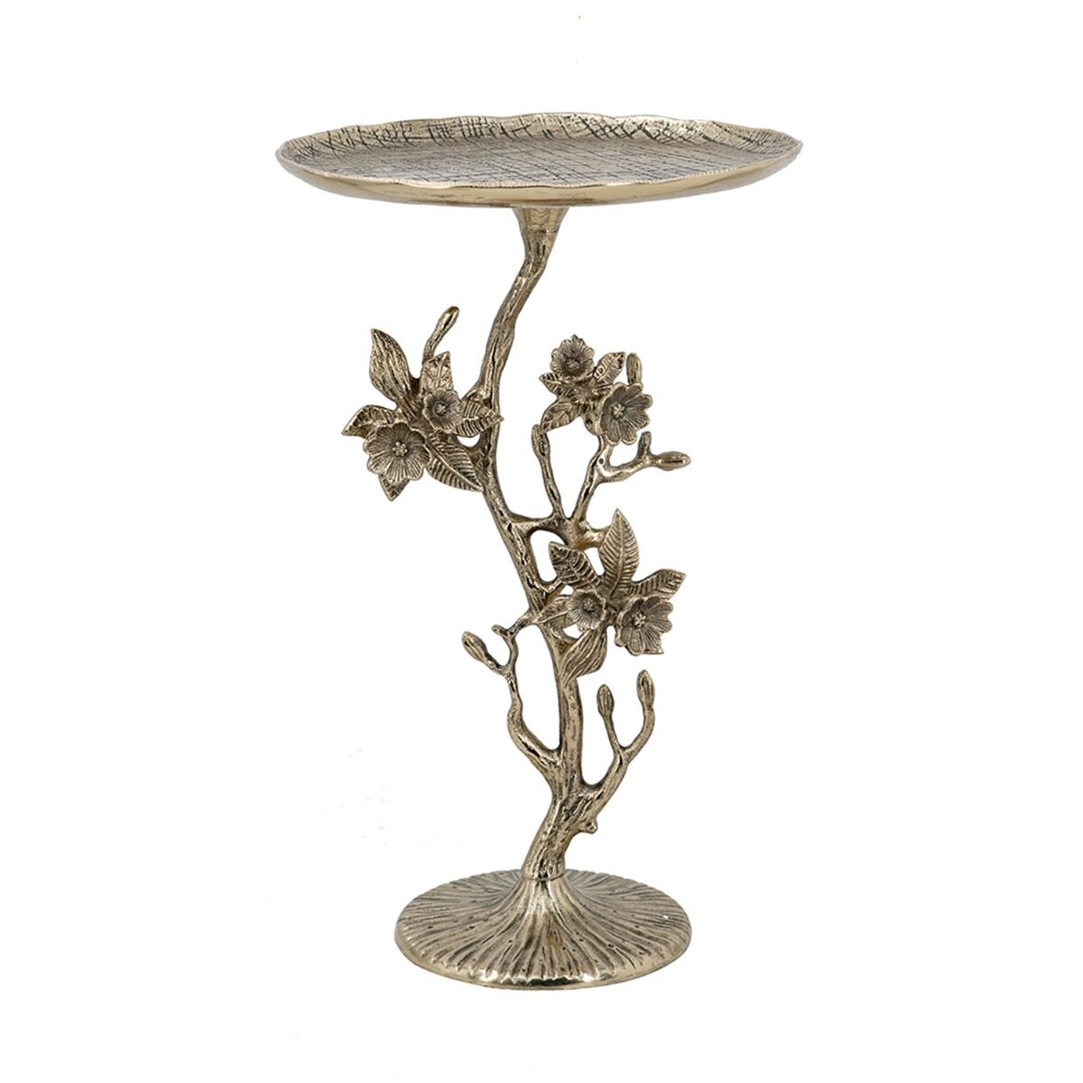 Artekko Artekko Branch Χρυσό Μεταλλικό Βοηθητικό Τραπέζι (35.6x35.6x61)cm D5572
