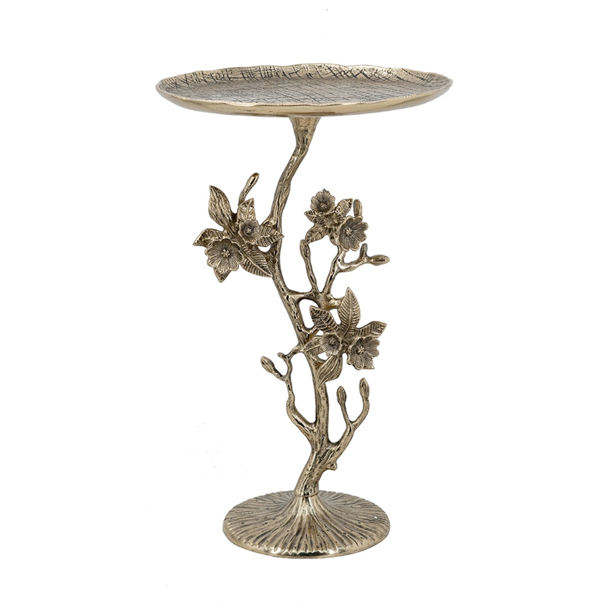 Artekko Artekko Branch Χρυσό Μεταλλικό Βοηθητικό Τραπέζι (35.6x35.6x61)cm D5572