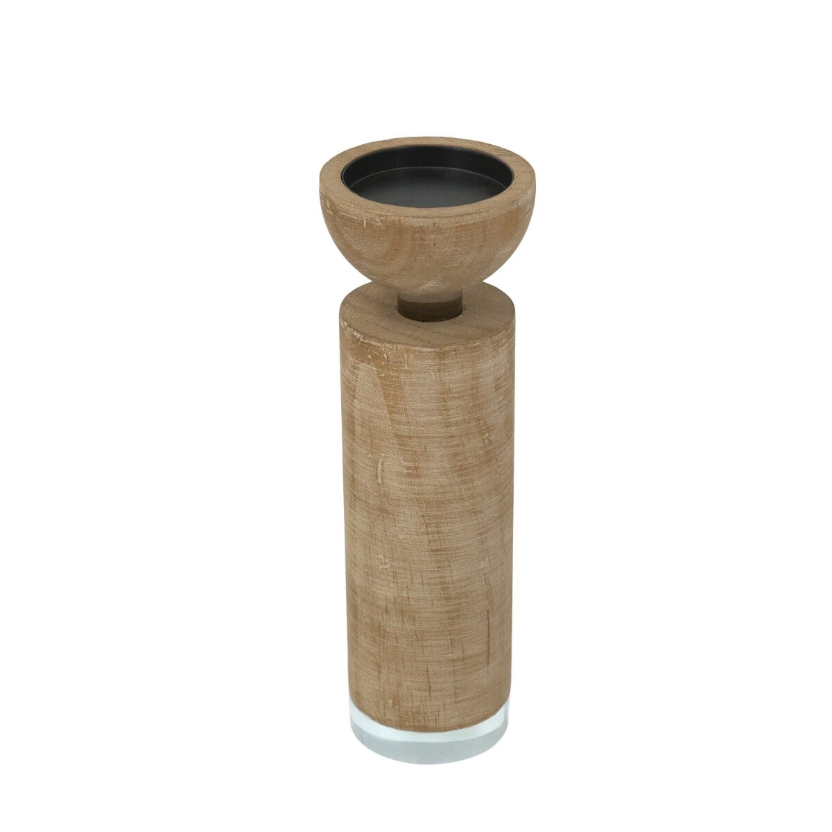 Artekko Artekko Gaia Καφέ Ξύλινο Κηροπήγιο (7.6x7.6x28)cm D6085