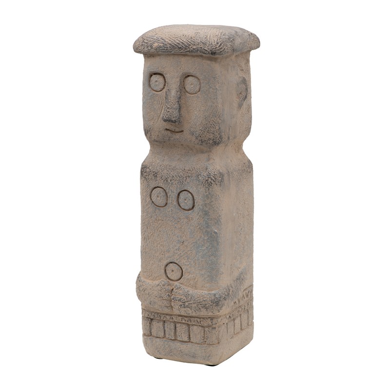 Artekko Artekko Cement Γκρι Διακοσμητικό Τοτεμ από Μαγνήσιο (10x10.5x32)cm D77587-DS