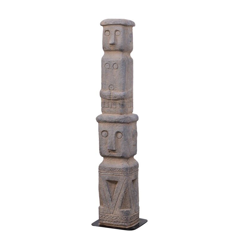 Artekko Artekko Cement Γκρι Διακοσμητικό Τοτεμ από Μαγνήσιο (11x11x68)cm D77589-DS