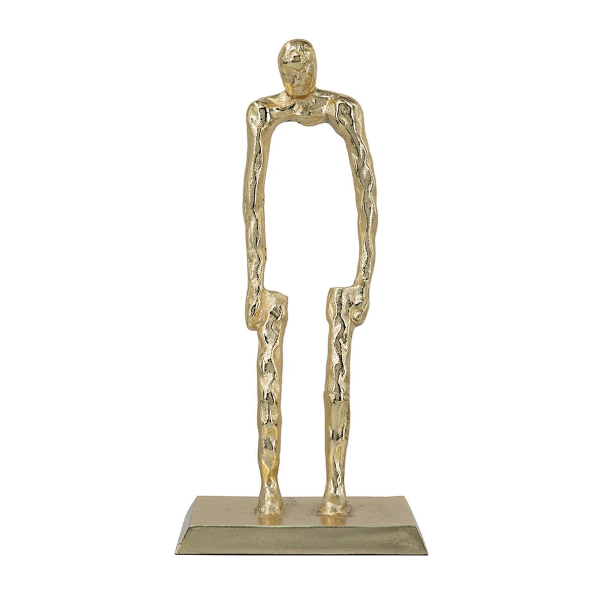 Artekko Artekko Figurine Χρυσό Μεταλλικό Επιτραπέζιο Διακοσμητικό Γλυπτό με Φιγούρα (20x13x42)cm D8442