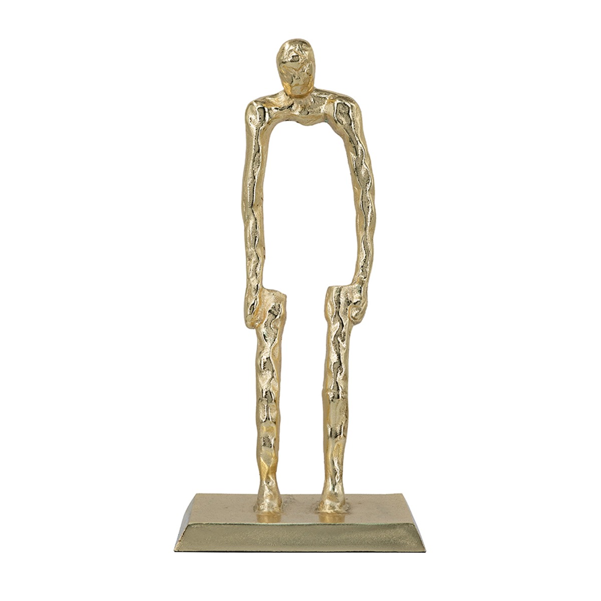 Artekko Artekko Figurine Χρυσό Μεταλλικό Επιτραπέζιο Διακοσμητικό Γλυπτό με Φιγούρα (20x13x42)cm D8442