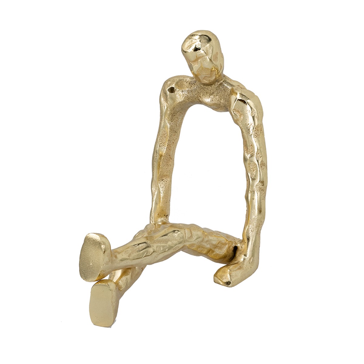 Artekko Artekko Figurine Χρυσό Μεταλλικό Επιτραπέζιο Διακοσμητικό Γλυπτό με Φιγούρα (21x12x22)cm D8443