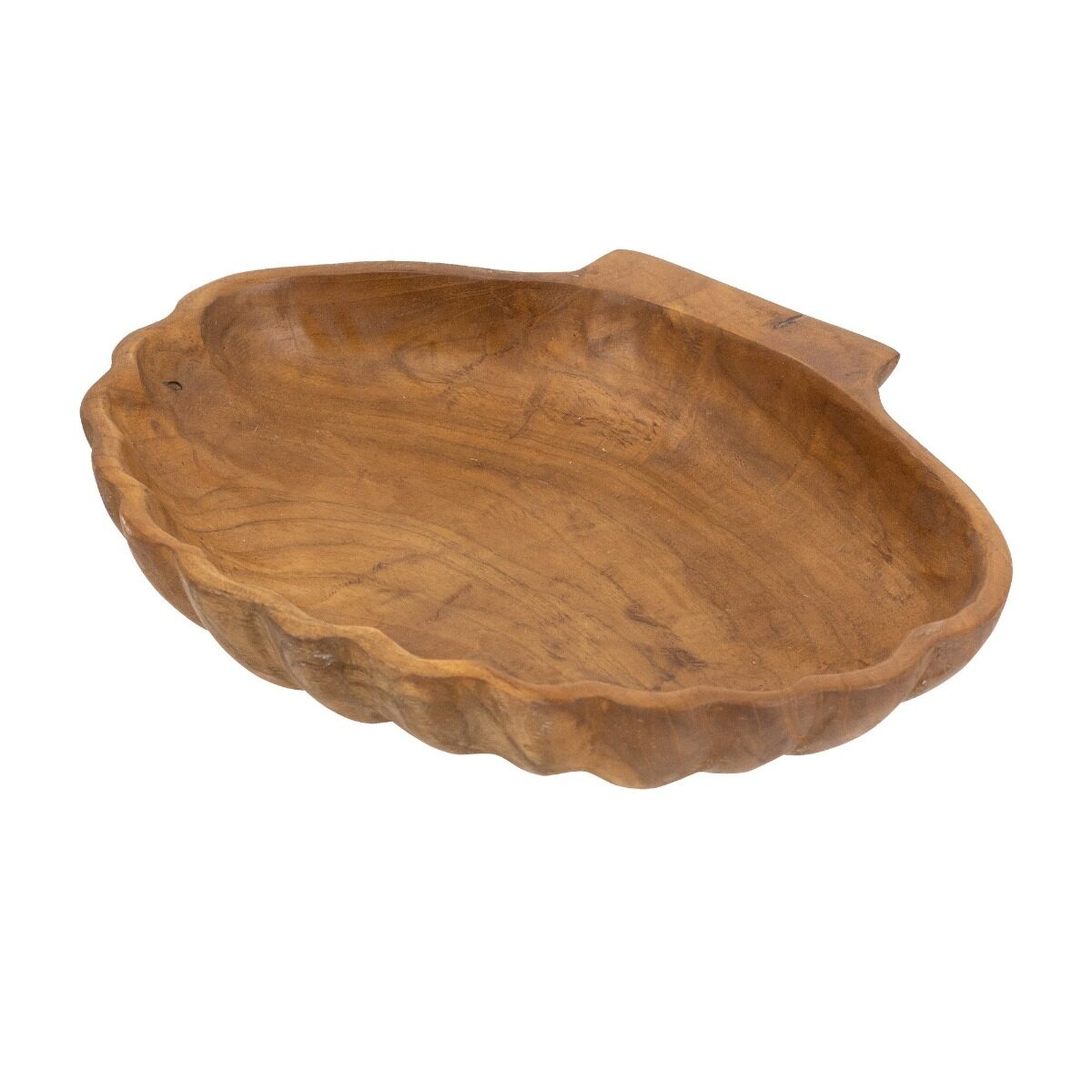 Artekko Artekko Woody Καφέ Διακοσμητική Πιατέλα από Ξύλο Teak (30x25x3)cm D8519