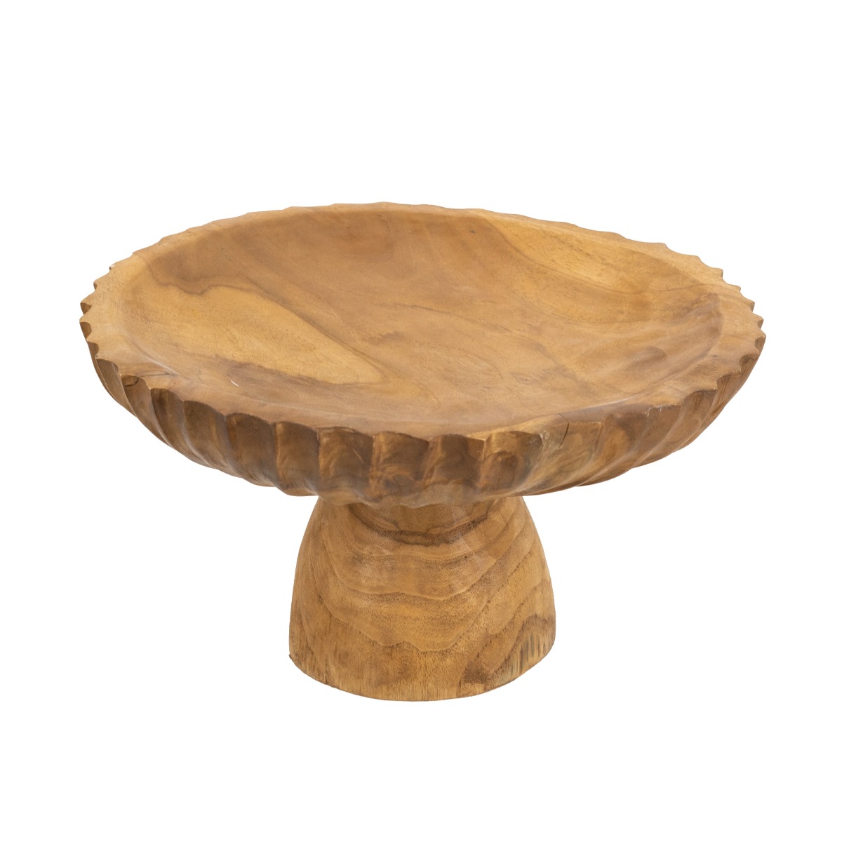 Artekko Artekko Woody Καφέ Διακοσμητική Πιατέλα από Ξύλο Teak (30x30x14)cm D8524