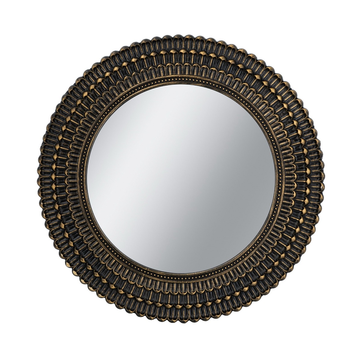 Artekko Artekko Mirror MDF Καθρέπτης Τοίχου σε Μαύρο με Χρυσό (67x3x67)cm D8610-DS
