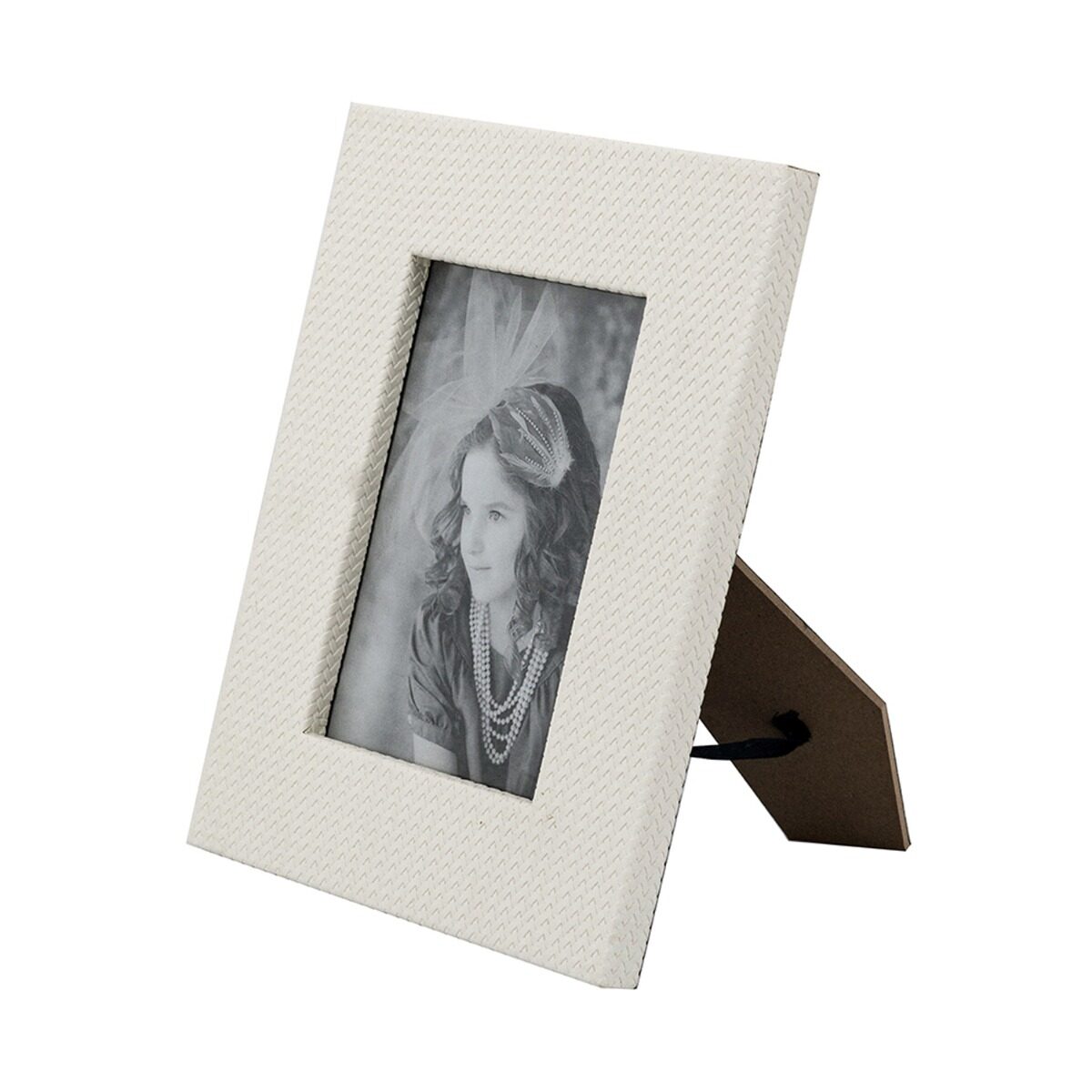Artekko Artekko Lisa MDF Κορνίζα με Λευκό Τεχνόδερμα για Φωτογραφία 4.5x6.5" (21x2x26)cm D8924