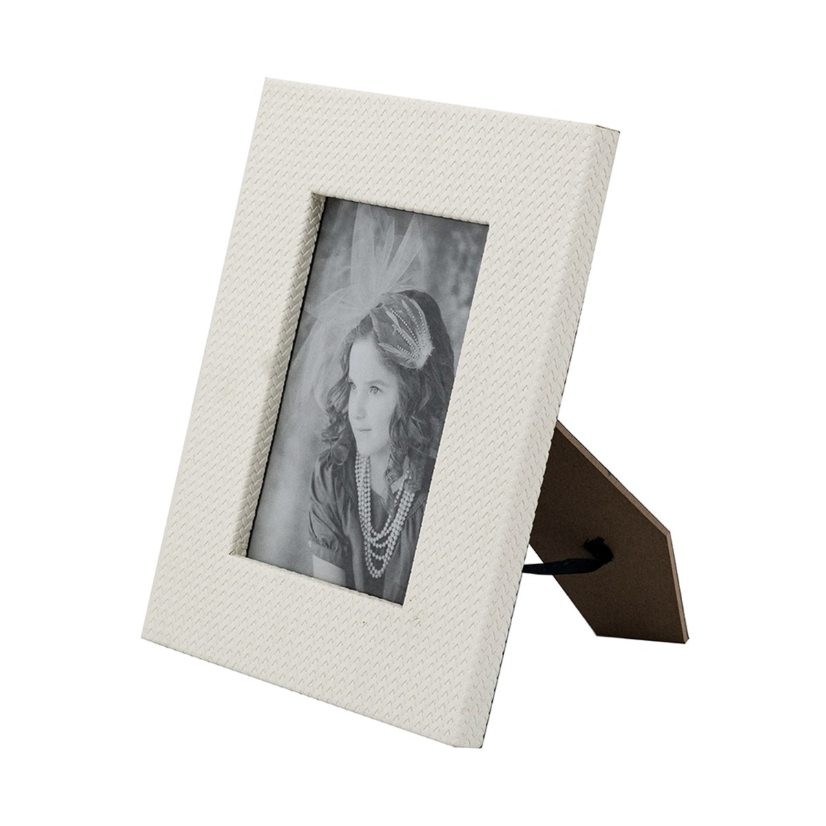 Artekko Artekko Lisa MDF Κορνίζα με Λευκό Τεχνόδερμα για Φωτογραφία 4.5x6.5" (21x2x26)cm D8924