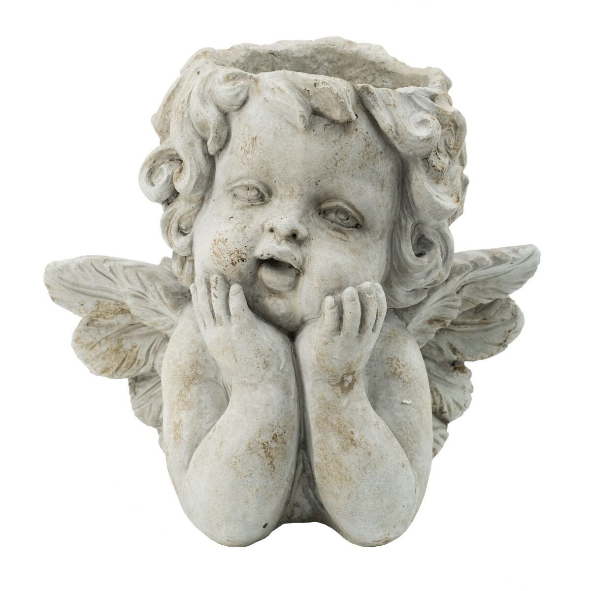 Artekko Artekko Cement Γκρι Τσιμεντένιο Κασπώ με Αγγελάκι (27x18.5x15)cm D8972