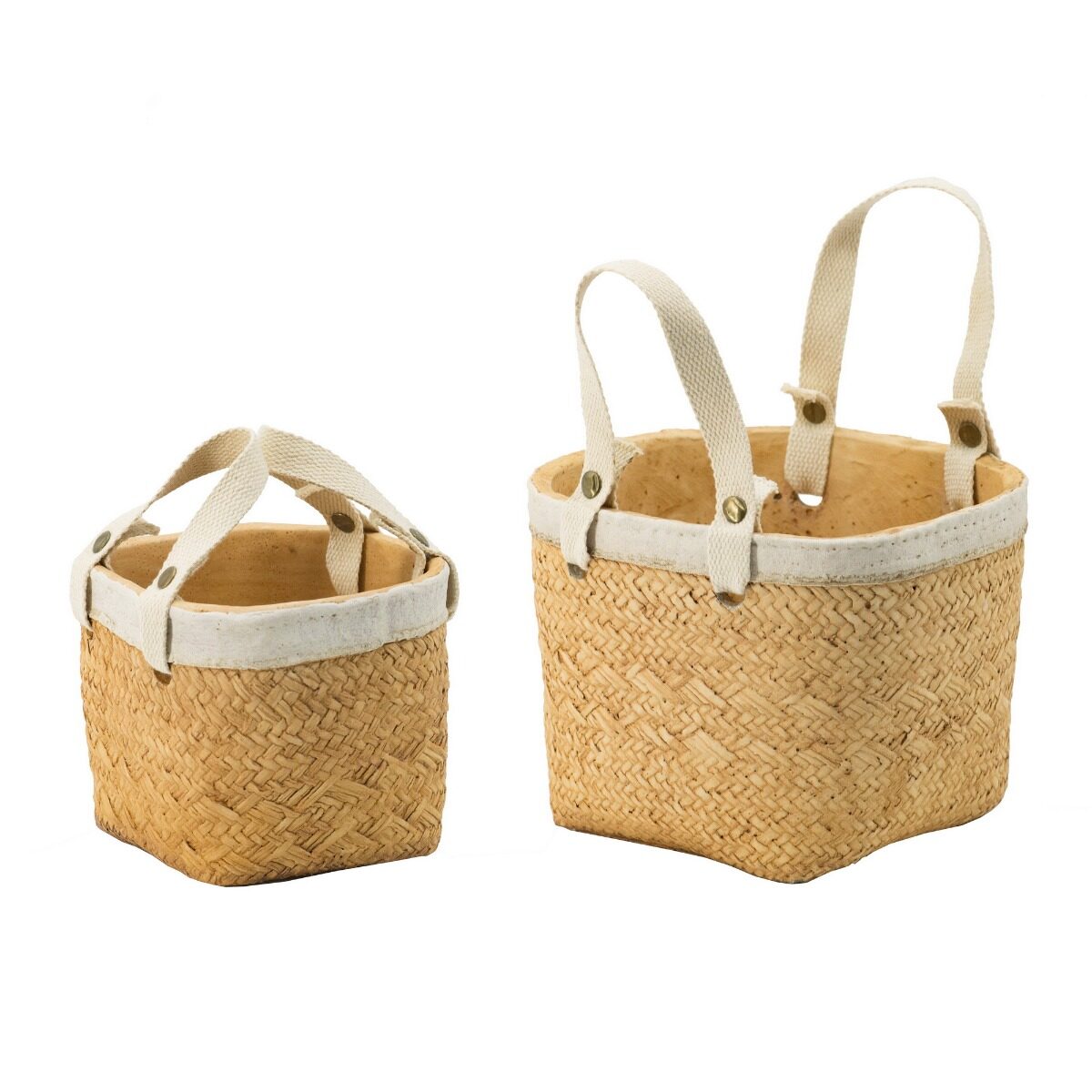 Artekko Artekko Knitt Κασπώ Τσιμεντένιο Μπεζ (15.5x15.5x13.5)cm Σετ/2 D9049